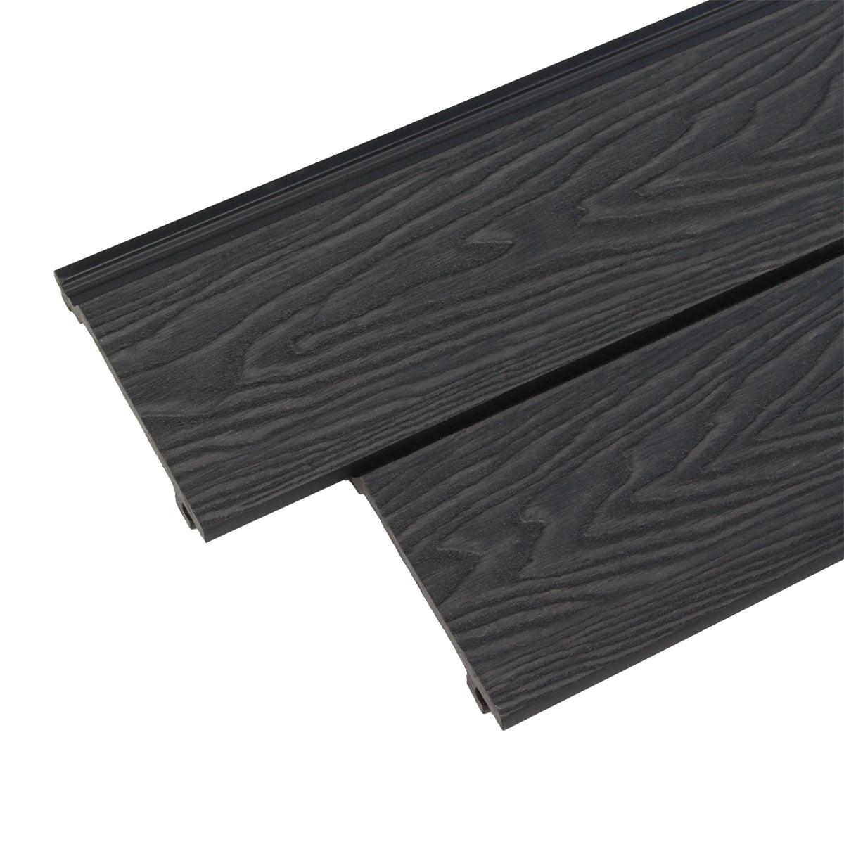 Lambriu decorativ riflaj WPC, pentru exterior, montaj rapid, rezistenta ridicata, Naimeed D7497, 280x14.8x2.1cm, Stejar gri