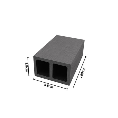Profil dreptunghiular ranforsat din WPC co-extrudat, Naimeed D7505,  280×5.8×3.9 cm, Gri