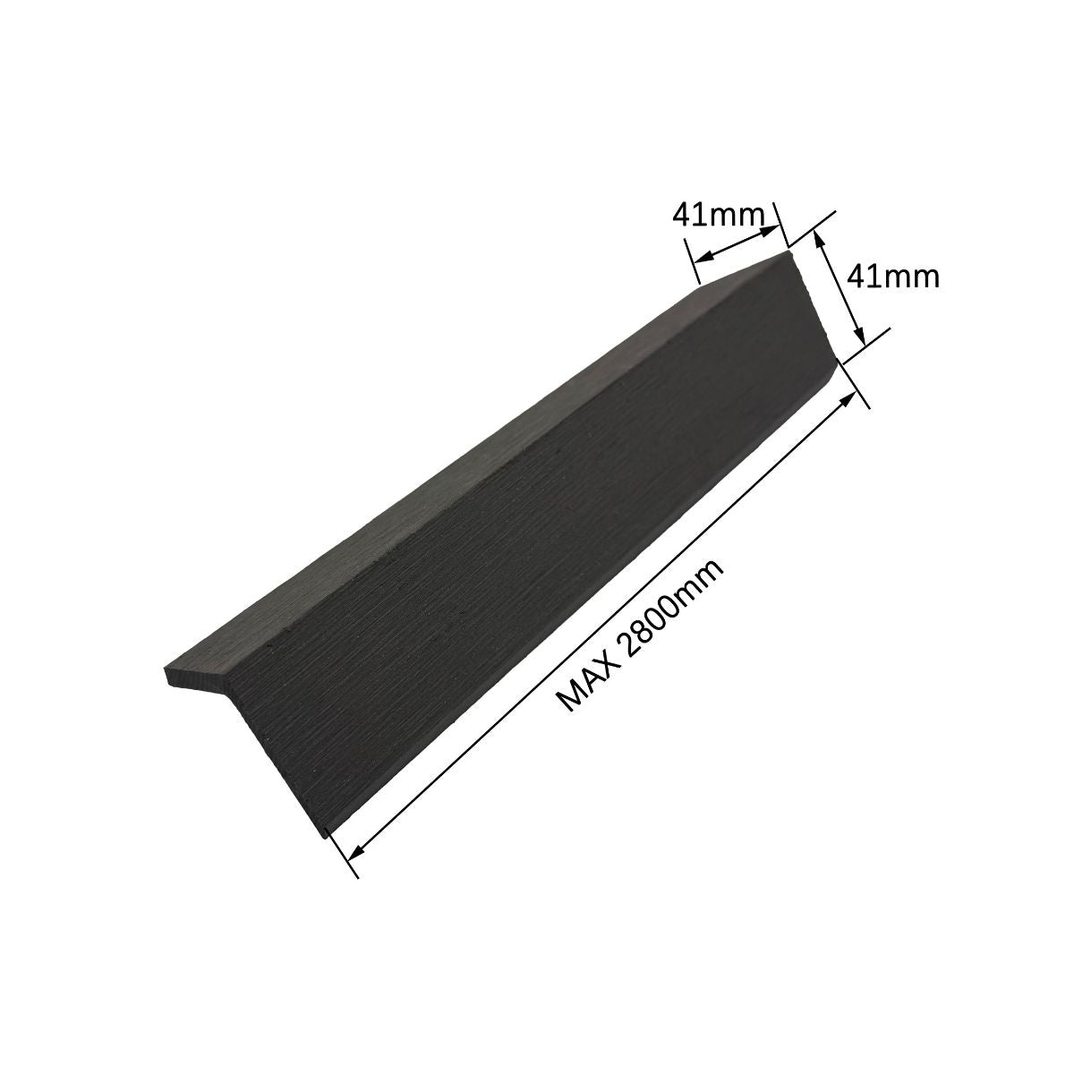 Cornier prerimetral, exterior, din compozit WPC ,cu strat coextrudat protector Naimeed D7511, Dimensiuni 280X4.1X4.1cm, Gri