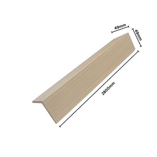 Cornier prerimetral, exterior, din compozit WPC ,cu strat coextrudat protector Naimeed D7513, Dimensiuni 280X4.9X4.9cm, Crem