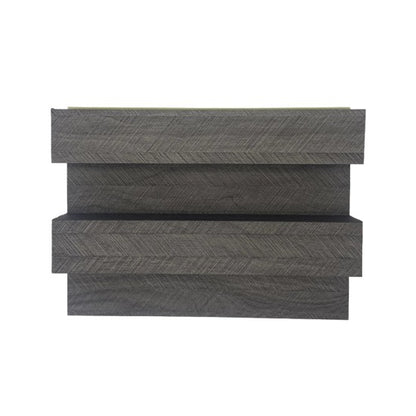 Panou decorativ riflaj WPC, montaj rapid, rezistenta ridicata, Naimeed D7518, 260x21.4x6cm, gri