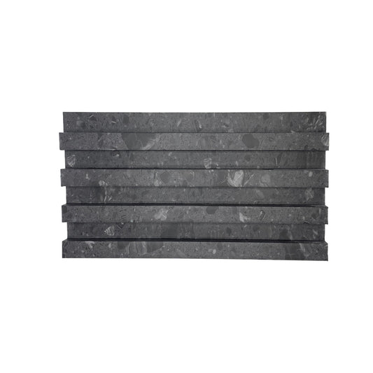 Panou decorativ riflaj WPC, montaj rapid, rezistenta ridicata, Naimeed D7533, 260x16.8x2.3cm, negru