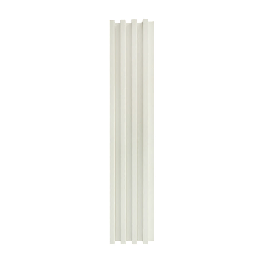 Panou decorativ riflaj WPC, montaj rapid, rezistenta ridicata, Naimeed D7536, 260x16.8x2.3cm, alb