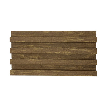 Panou decorativ riflaj WPC, montaj rapid, rezistenta ridicata, Naimeed D7537, 260x16.8x2.3cm, nuc auriu