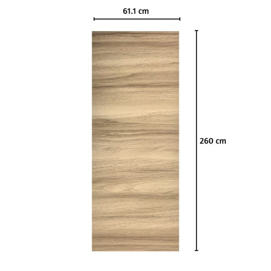 Panou decorativ riflaj WPC, Naimeed D7552,aspect rafinat si montaj usor, 260x61.1x0.9cm, stejar natur