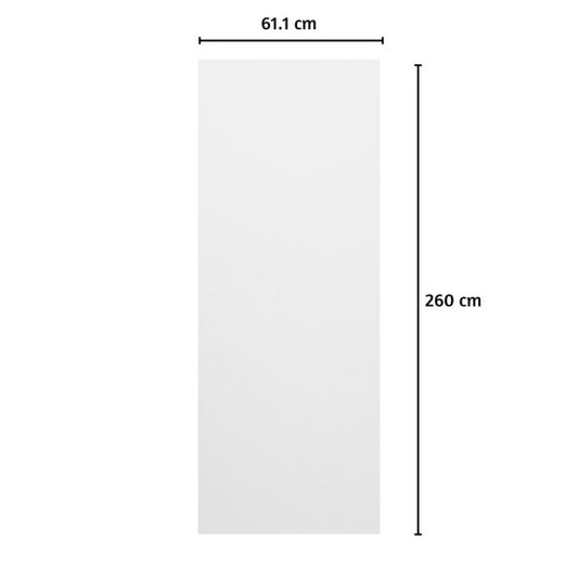 Panou decorativ riflaj WPC, Naimeed D7562,aspect rafinat si montaj usor, 260x61.1x0.9cm, alb