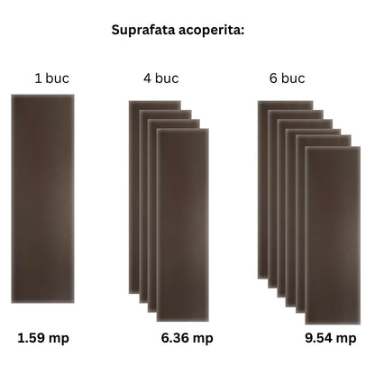 Panou decorativ riflaj WPC, Naimeed D7558,aspect rafinat si montaj usor, 260x61.1x0.9cm, maro