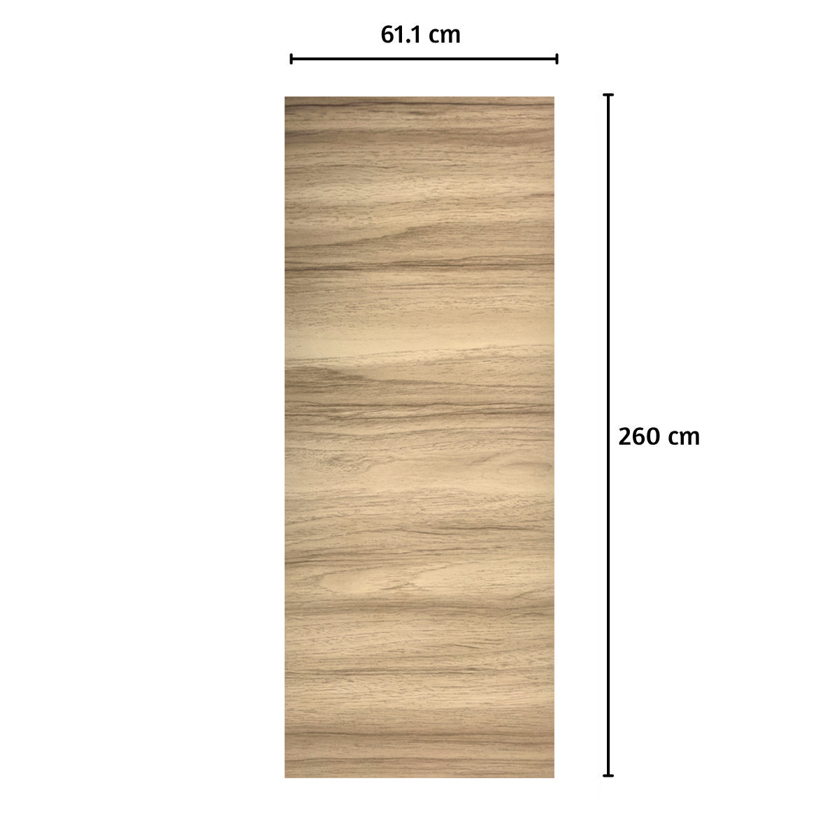 Panou decorativ riflaj WPC, Naimeed D7560,aspect rafinat si montaj usor, 260x61.1x0.9cm, stejar natur
