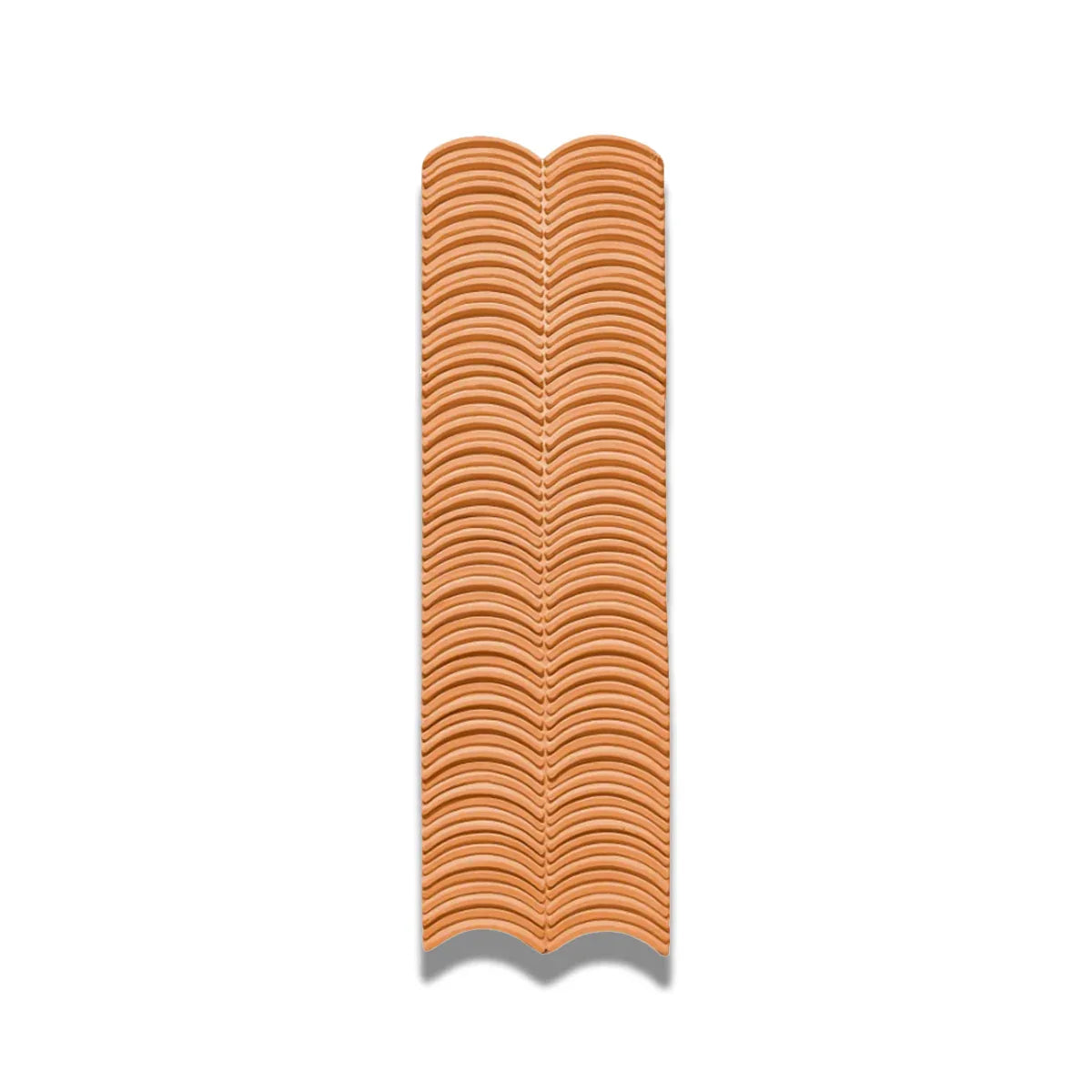 Panou decorativ 3D, efect piatră ondulata, ultraușor, Naimeed D7570, pentru interior și exterior, 123x37x3.5cm, Caramiziu