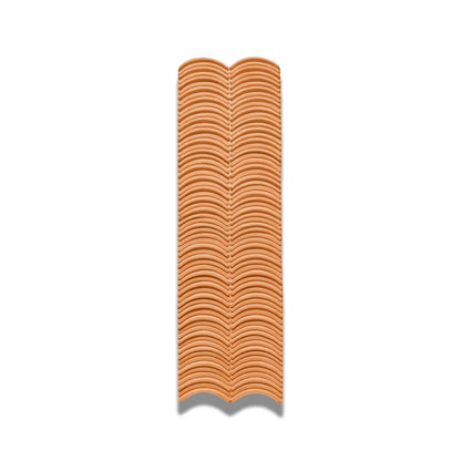 Panou decorativ 3D, efect piatră ondulata, ultraușor, Naimeed D7570, pentru interior și exterior, 123x37x3.5cm, Caramiziu