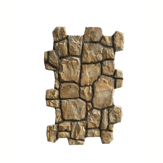 Panou decorativ 3D, efect piatră naturală, ultraușor, Naimeed D7583, pentru interior și exterior, 117x78x3cm, Maro natural