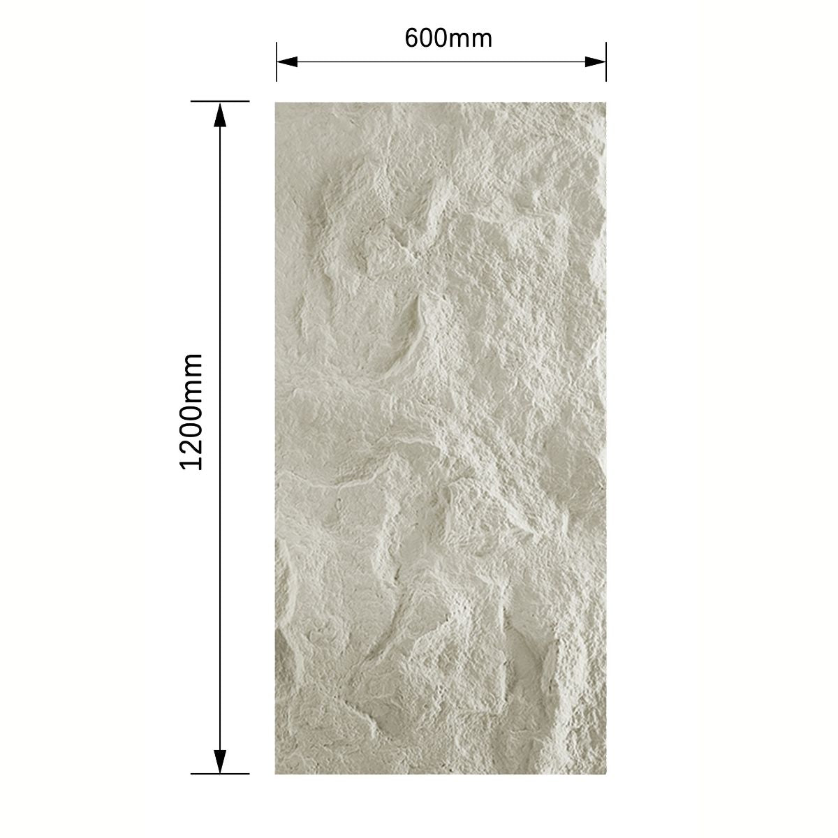 Panou decorativ 3D, efect piatră naturală, ultraușor, Naimeed D7587, pentru interior și exterior, 120x60x6cm, Crem