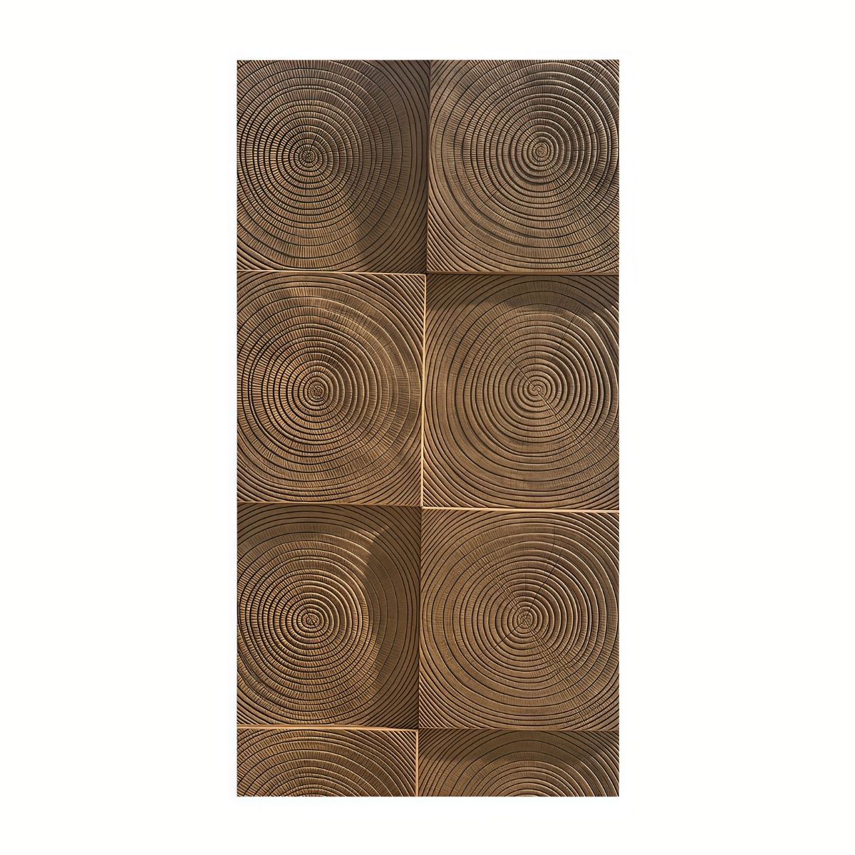 Panou decorativ 3D, imitatie lemn, ultraușor, Naimeed D7589, pentru interior și exterior, 120x60x2cm, Maro