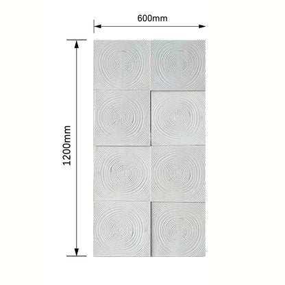 Panou decorativ 3D, imitatie lemn, ultraușor, Naimeed D7591, pentru interior și exterior, 120x60x2cm, Alb