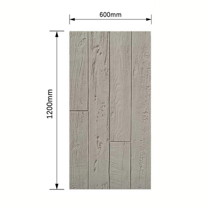 Panou decorativ 3D, imitatie lemn, ultraușor, Naimeed D7603, pentru interior și exterior, 120x60x1cm, Bej