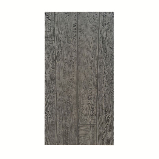 Panou decorativ 3D, imitatie lemn, ultraușor, Naimeed D7605, pentru interior și exterior,120x60x1cm, Gri