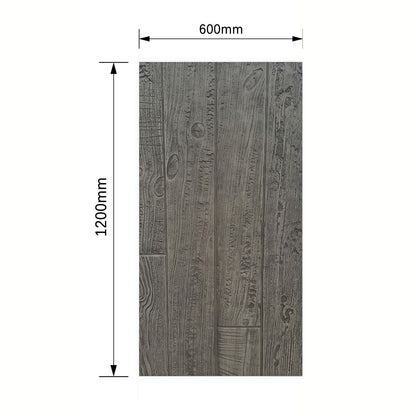 Panou decorativ 3D, imitatie lemn, ultraușor, Naimeed D7605, pentru interior și exterior,120x60x1cm, Gri