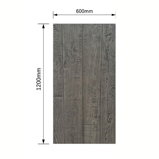 Panou decorativ 3D, imitatie lemn, ultraușor, Naimeed D7605, pentru interior și exterior,120x60x1cm, Gri