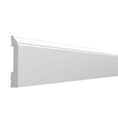 Plinta decorativa, polimer rigid, Naimeed D7607, Alb, 230x10x1.2cm