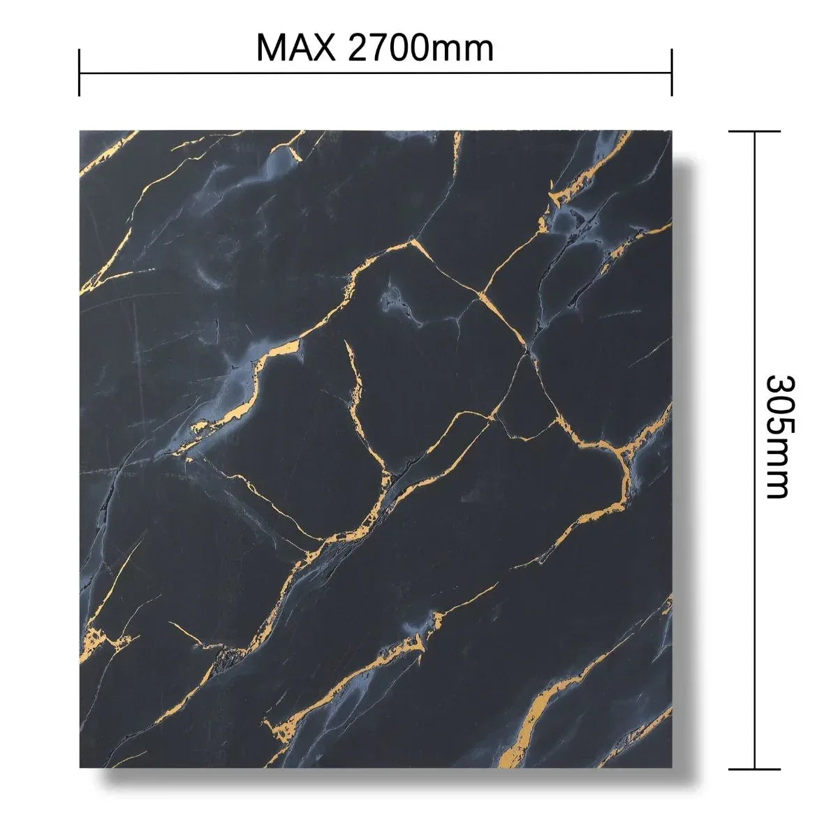 Panou decorativ, riflaj, polimer rigid, Naimeed D7608, Dimensiuni 270x30.5x0.45cm, Negru - 221.ro