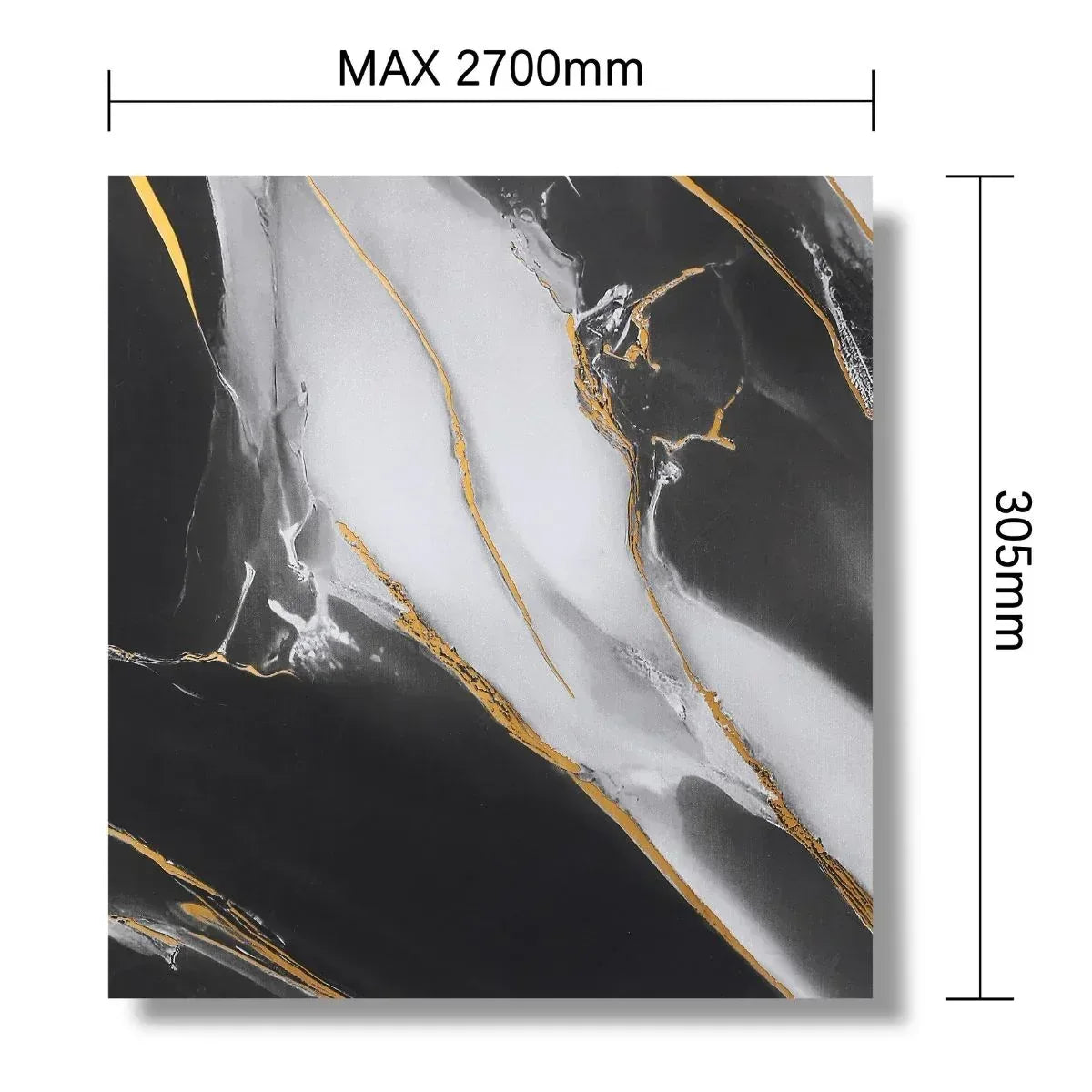 Panou decorativ, riflaj, polimer rigid, Naimeed D7609, Dimensiuni 270x30.5x0.45cm, Negru - 221.ro