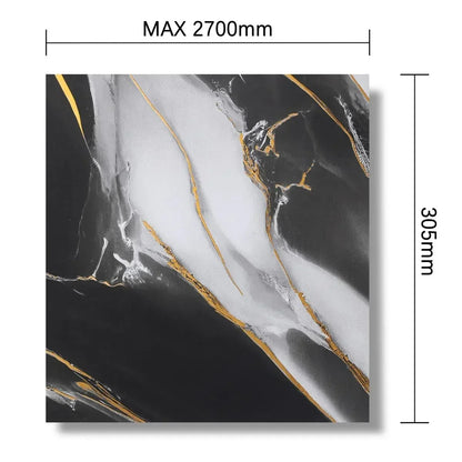 Panou decorativ, riflaj, polimer rigid, Naimeed D7609, Dimensiuni 270x30.5x0.45cm, Negru - 221.ro