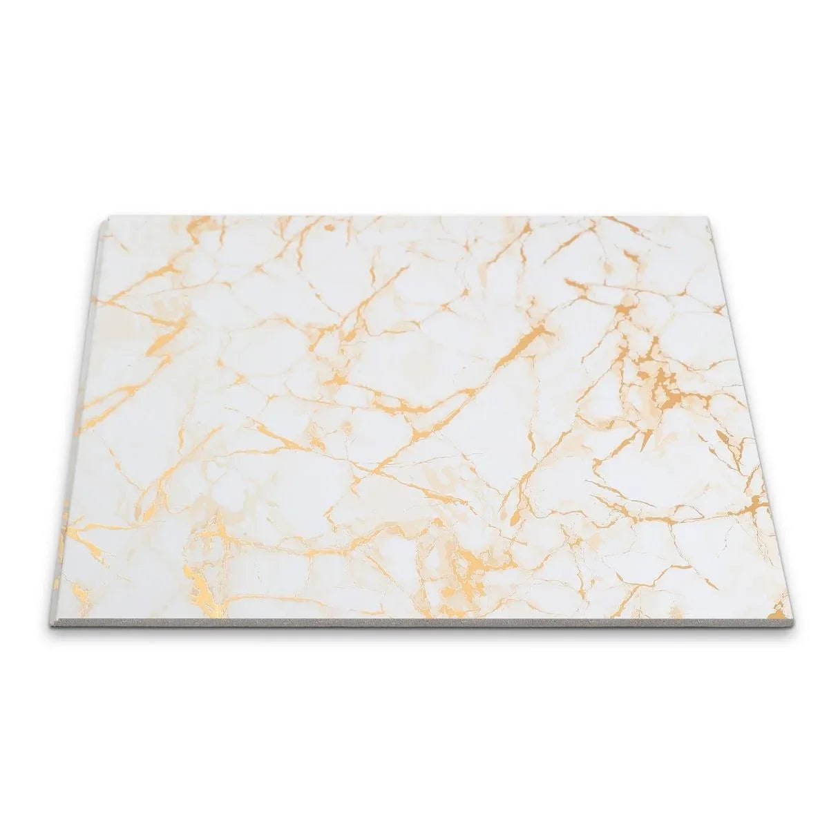 Panou decorativ, riflaj, polimer rigid, Naimeed D7613, Dimensiuni 270x30.5x0.45cm, Alb/Auriu - 221.ro