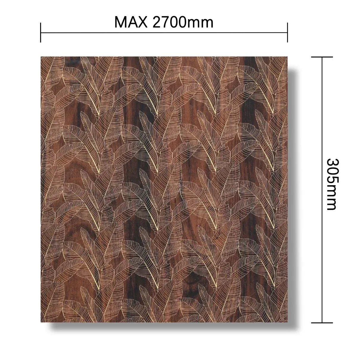 Panou decorativ, riflaj, polimer rigid, Naimeed D7616, Dimensiuni 270x30.5x0.45cm, Maro - 221.ro