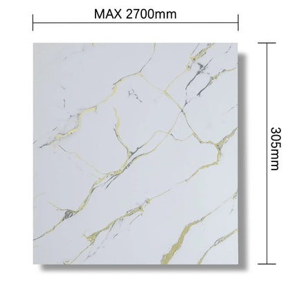 Panou decorativ, riflaj, polimer rigid, Naimeed D7618, Dimensiuni 270x30.5x0.45cm, Alb - 221.ro