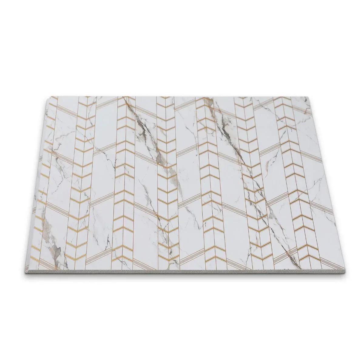 Panou decorativ, riflaj, polimer rigid, Naimeed D7620, Dimensiuni 270x30.5x0.45cm, Alb - 221.ro