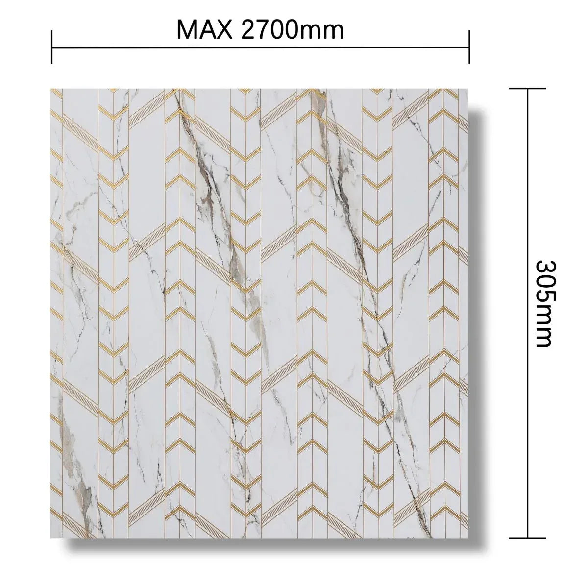 Panou decorativ, riflaj, polimer rigid, Naimeed D7620, Dimensiuni 270x30.5x0.45cm, Alb - 221.ro