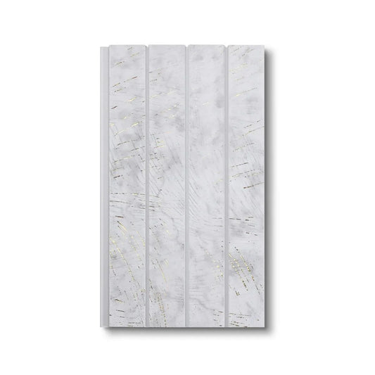 Panou decorativ, riflaj, polimer rigid, Naimeed D7623, Dimensiuni 270x16.5x1.1cm, Alb/Auriu - 221.ro