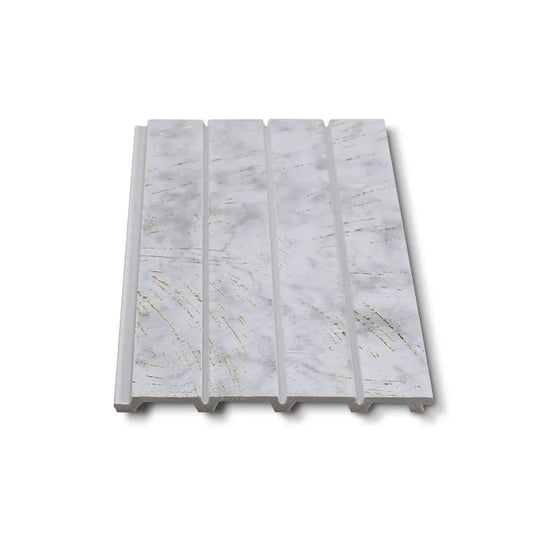 Panou decorativ, riflaj, polimer rigid, Naimeed D7623, Dimensiuni 270x16.5x1.1cm, Alb/Auriu - 221.ro