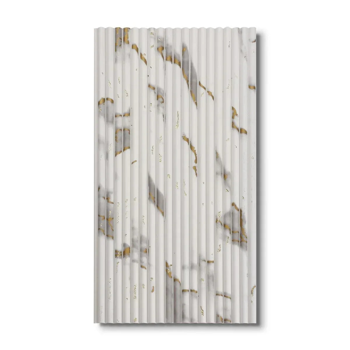 Panou decorativ, riflaj, polimer rigid, Naimeed D7625, Dimensiuni 270x15.2x0.5cm, Alb Royal - 221.ro