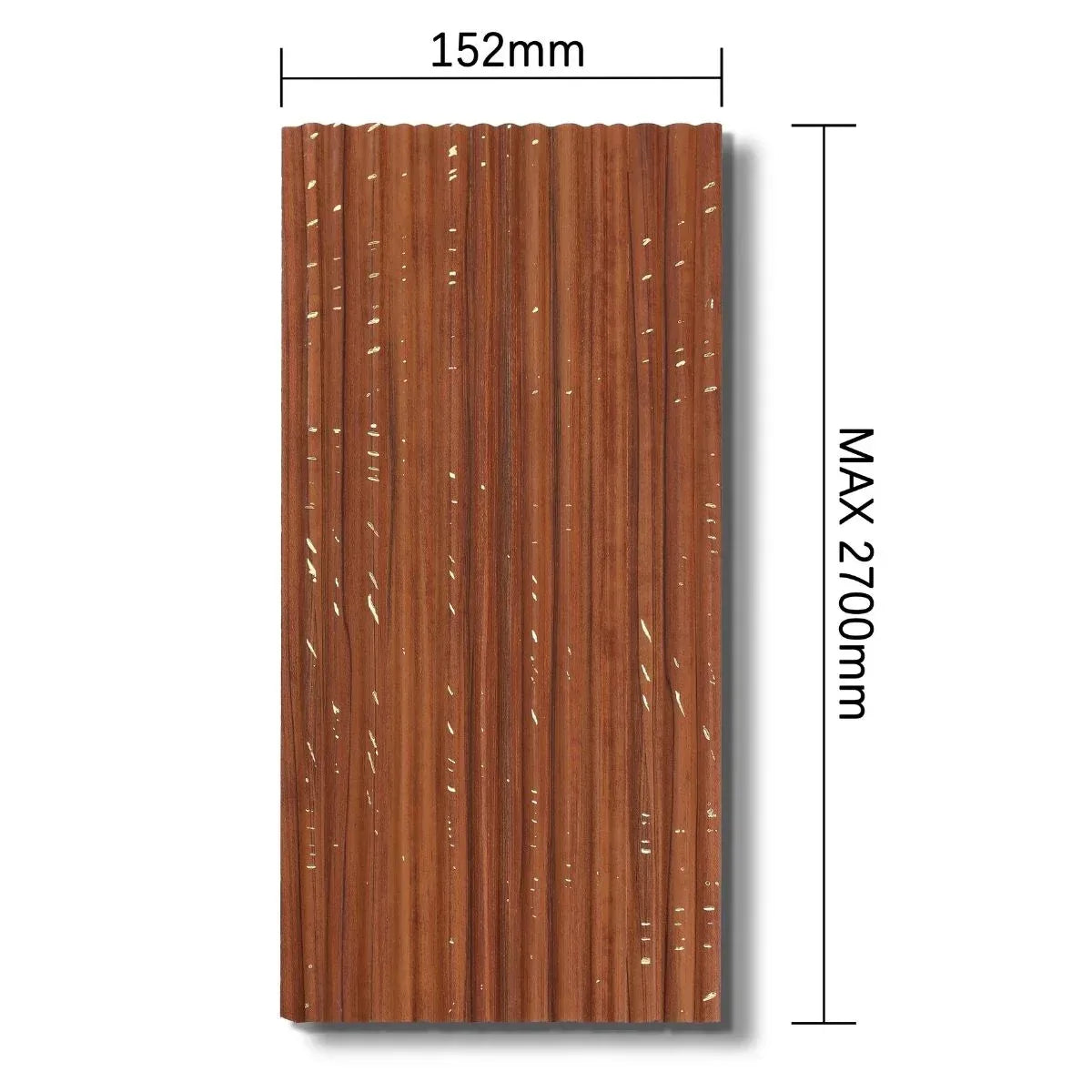 Panou decorativ, riflaj, polimer rigid, Naimeed D7627, Dimensiuni 270x15.2x0.6cm, Maro inchis - 221.ro
