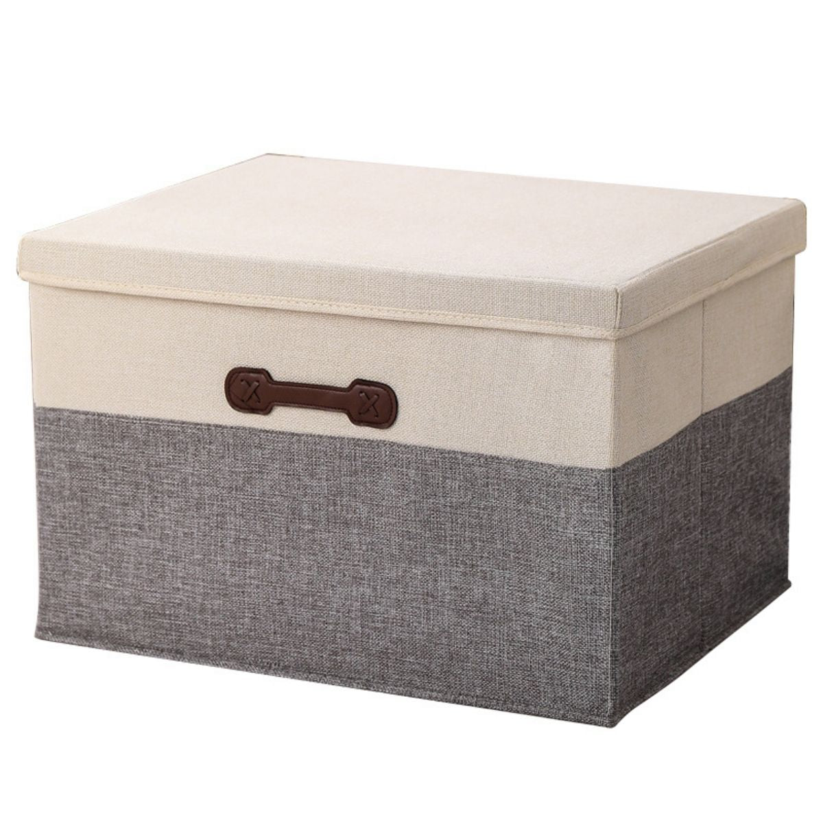 Cutie Depozitare Multifunctionala, Naimeed D7637, pliabilă, cu capac, dimenisuni 35x25x18cm, Gri