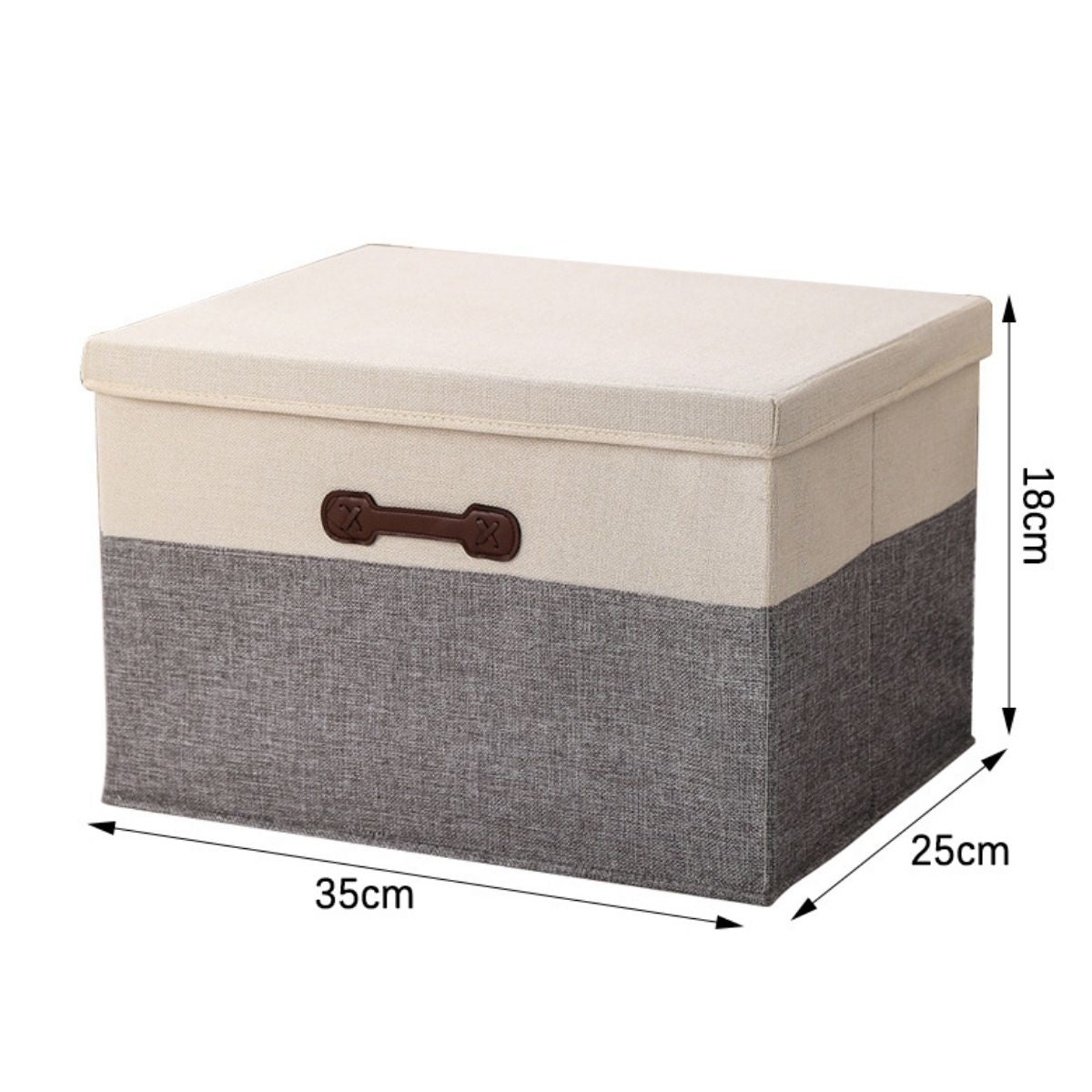 Cutie Depozitare Multifunctionala, Naimeed D7637, pliabilă, cu capac, dimenisuni 35x25x18cm, Gri