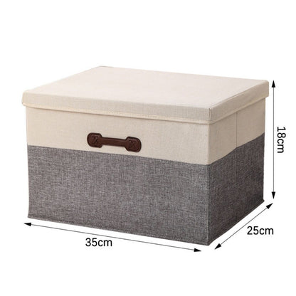 Cutie Depozitare Multifunctionala, Naimeed D7637, pliabilă, cu capac, dimenisuni 35x25x18cm, Gri