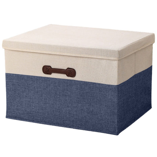 Cutie Depozitare Multifunctionala, Naimeed D7638, pliabilă, cu capac, dimenisuni 50x40x30cm, Albastru