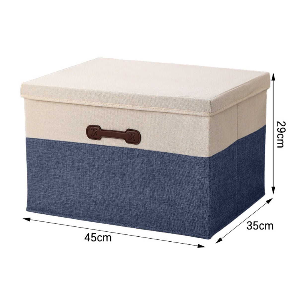Cutie Depozitare Multifunctionala, Naimeed D7639, pliabilă, cu capac, dimenisuni 45x35x29cm, Albastru