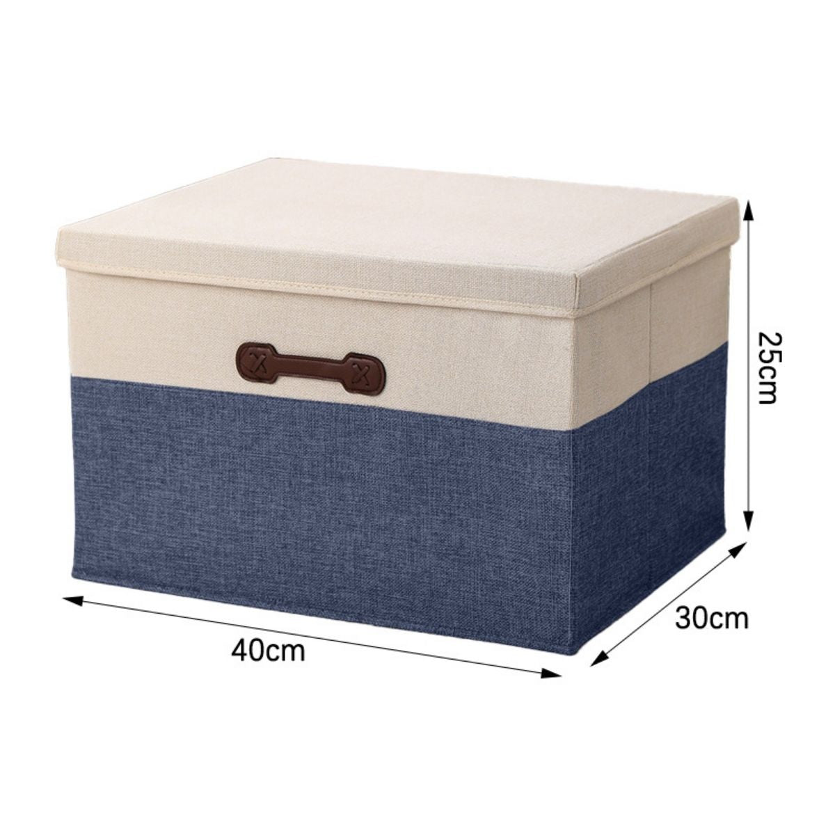 Cutie Depozitare Multifunctionala, Naimeed D7640, pliabilă, cu capac, dimenisuni 40x30x25cm, Albastru