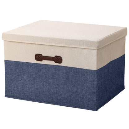 Cutie Depozitare Multifunctionala, Naimeed D7641, pliabilă, cu capac, dimenisuni 35x25x18cm, Albastru