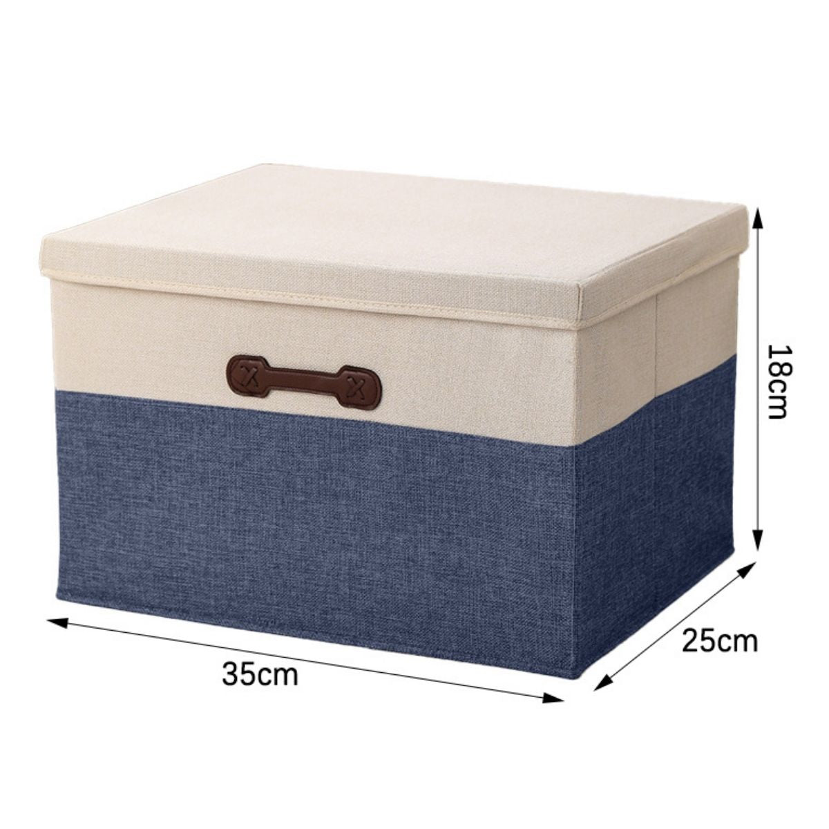 Cutie Depozitare Multifunctionala, Naimeed D7641, pliabilă, cu capac, dimenisuni 35x25x18cm, Albastru