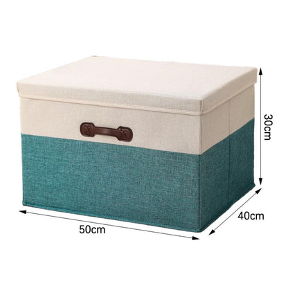 Cutie Depozitare Multifunctionala, Naimeed D7642, pliabilă, cu capac, dimenisuni 50x40x30cm, Turcoaz