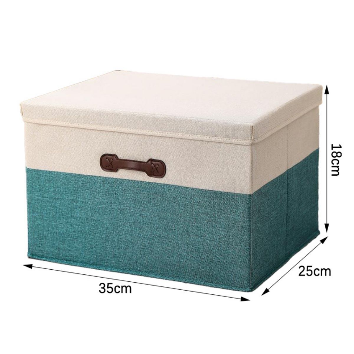 Cutie Depozitare Multifunctionala, Naimeed D7645, pliabilă, cu capac, dimenisuni 35x25x18cm, Turcoaz