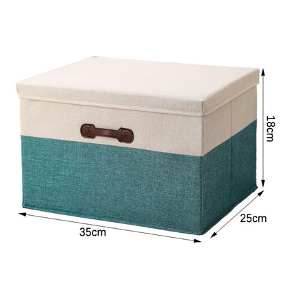 Cutie Depozitare Multifunctionala, Naimeed D7645, pliabilă, cu capac, dimenisuni 35x25x18cm, Turcoaz