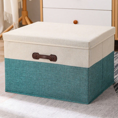 Cutie Depozitare Multifunctionala, Naimeed D7645, pliabilă, cu capac, dimenisuni 35x25x18cm, Turcoaz