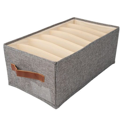 Organizator depozitare multifunctional, 7 compartimente, Naimeed D7656, pliabil, cu maner, dimensiuni 18x28x45cm, gri