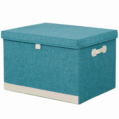 Cutie Depozitare Multifunctionala, Naimeed D7665, pliabilă, cu capac, dimenisuni 35x28x18cm, Turcoaz