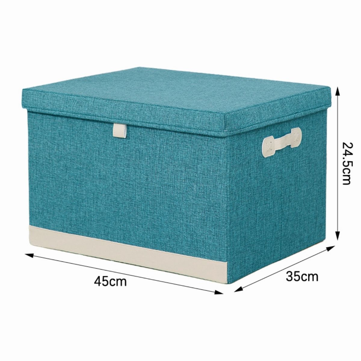 Cutie Depozitare Multifunctionala, Naimeed D7663, pliabilă, cu capac, dimenisuni 45x35x24.5cm, Turcoaz